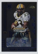 2015 Contenders Draft Picks College Ticket Blue Foil John Crockett #255 Auto 5c2