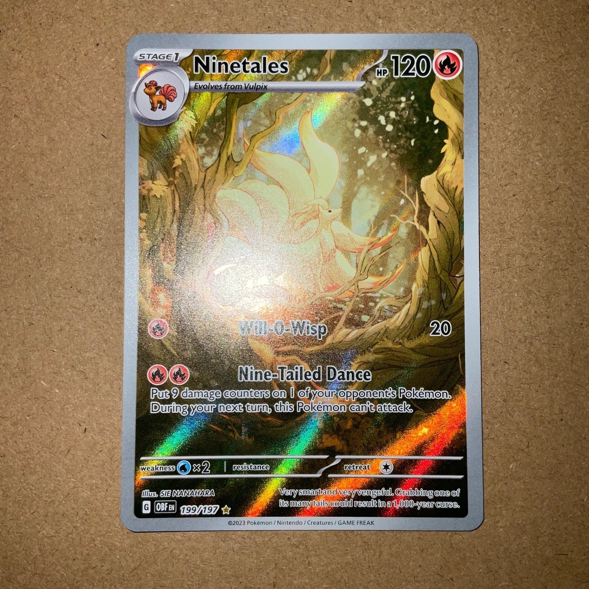 Ninetales 199/197 SV03: Obsidian Flames Holo - M | eBay