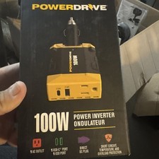 PowerDrive 100W Power Inverter PWD100D DC 12v to 110v AC Converter for Car or Tr