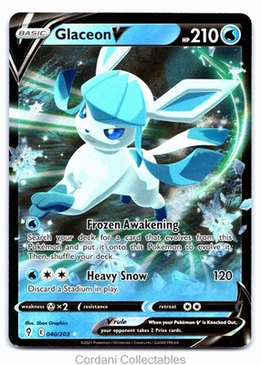 Glaceon V 040/203 - Evolving Skies - Pokemon Karte - Near Mint