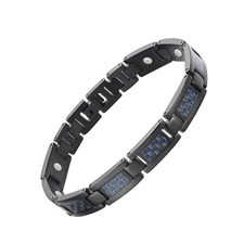 Titanium Blue Carbon Fiber Magnetic Bracelet