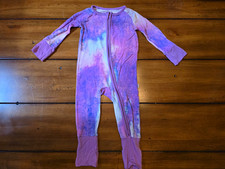 Little Sleepies 3-6M Tie Dye Purple Pink Long Sleeve Zippy
