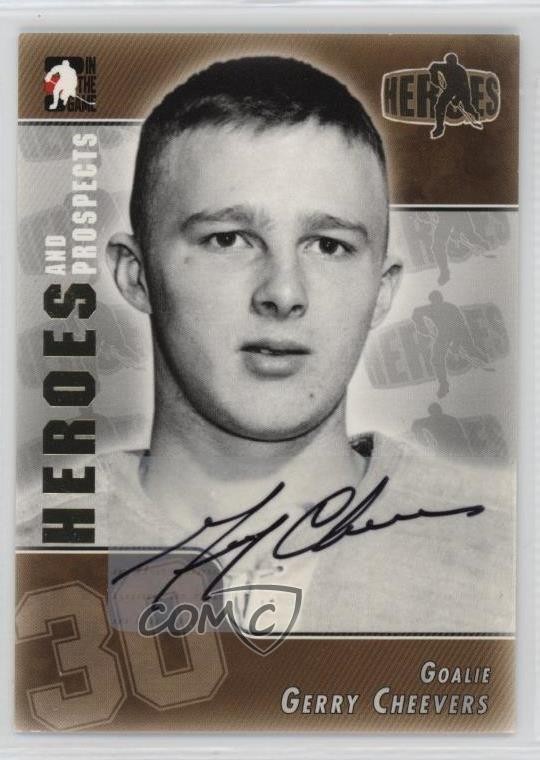 2004-05 ITG Heroes and Prospects Gerry Cheevers #A-GC Auto HOF 7i6