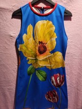 Alice And Olivia Blue Floral Dress Sz 8