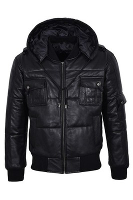 Pilot 6 schwarz Herren Retro Bomber Designer Kapuze Lammleder Leder Mode Jacke