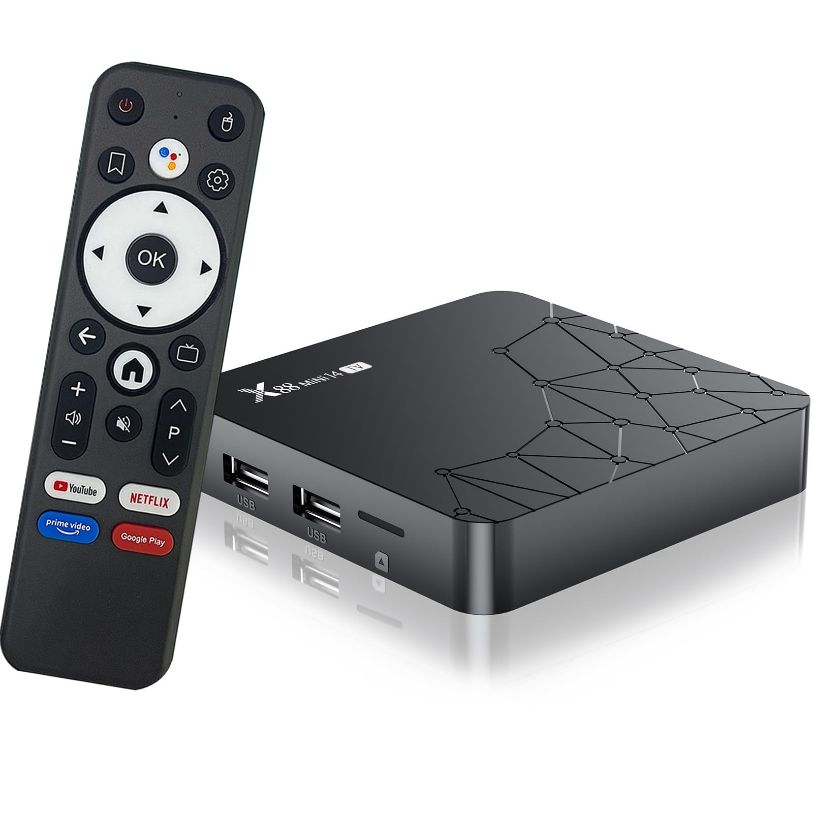 Android TV Box X14 Mini 14.0 16Go pour streaming fluide