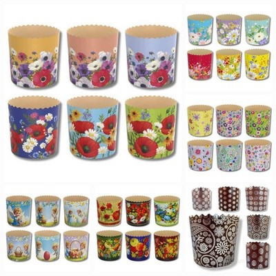 6 Stück Backpapierformen für Ostern Brot Kuchen Panettone Paska