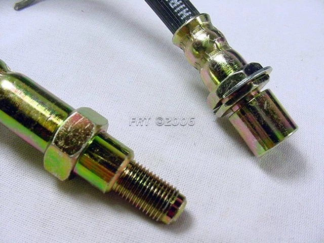 Manguera hidráulica de freno Qualitee para 83-86 Toyota Tercel izquierda/derecha delantera Foto 3 de 4