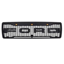 Upgrade Grille for Ford F150 Bronco 1992-1996 Grill w/LED Lights and Letters