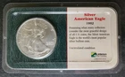 1992 $1 American Silver Eagle Dollar in a Littleton Holder