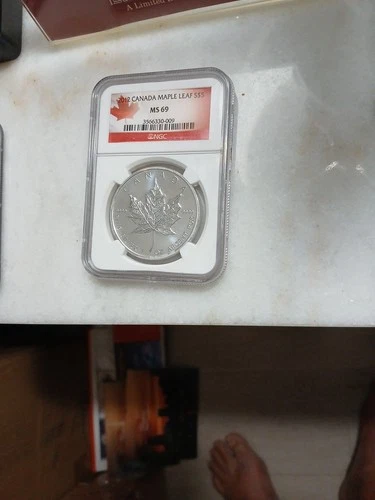 🍁 Canada $5 Silver Maple Leaf – NGC MS69 – Red Maple Flag Label