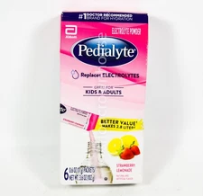 1 Pedialyte STRAWBERRY LEMONADE Electrolyte Powder Packets 6 Total 05/01/2027