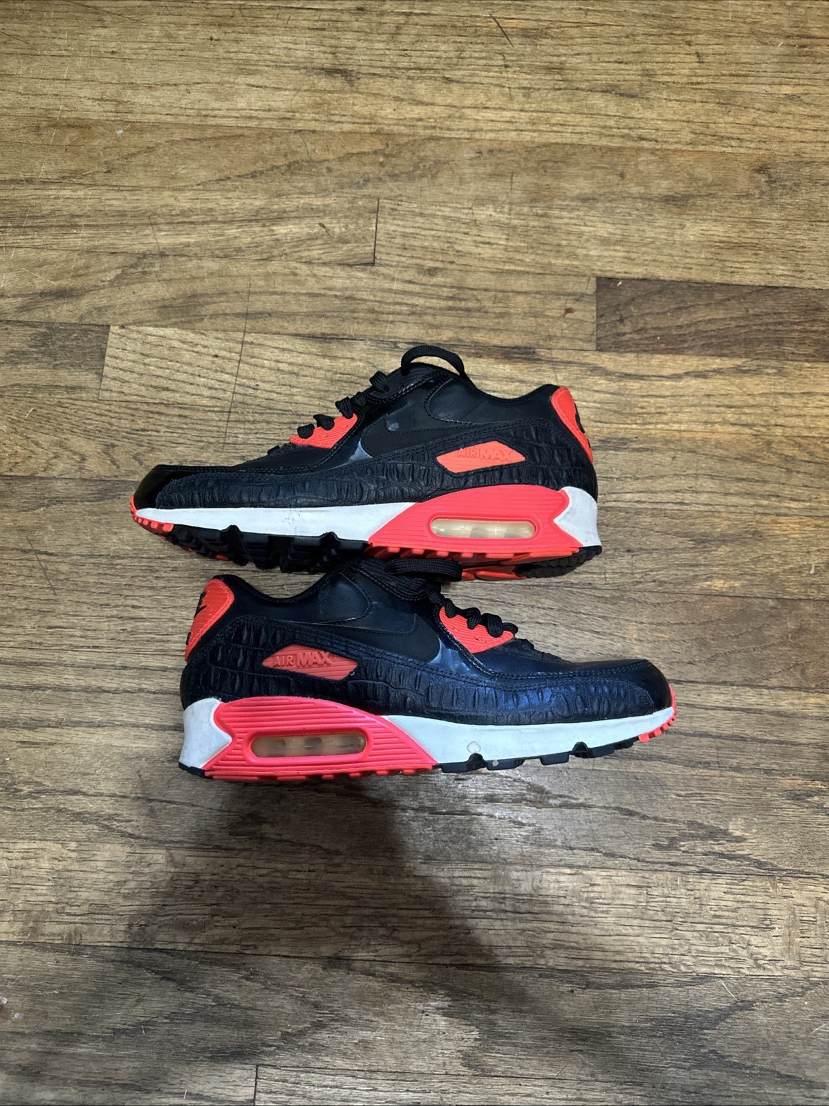 Nike Air Max 90 Black Crocs Infared Size 8.5