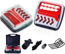 Wireless Trailer Lights Magnetic, Ip67 Waterproof Brake Tail Light Kit,