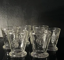 La Rochere FLEUR DE LYS Old Fashion Glasses, Tumblers 4" Set of 6