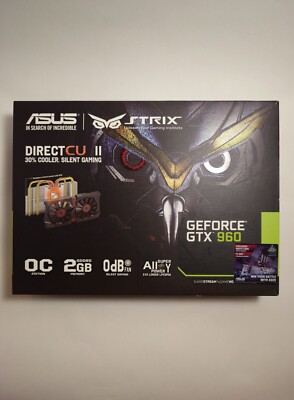 NVIDIA ASUS STRIX GTX 960 OVERCLOCKED 2GB VRAM