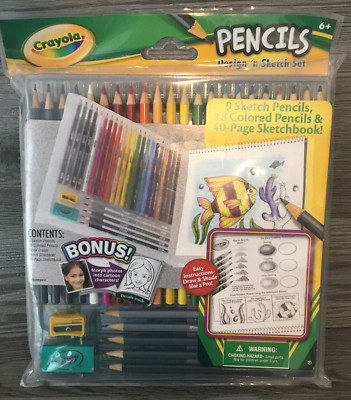 Crayola Bleistifte Design N Sketch Set Pro Draw And Shade Anleitung Tragetasche