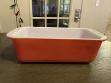 Vintage Pyrex 213 Flamingo Pink 1.5 Qt Loaf Bread Pan Pink Made in USA EUC