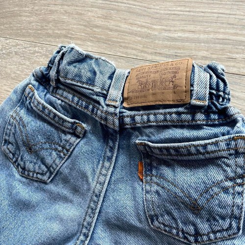 90s Levi's Denim Blue Jeans Kids Size 4 Vintage Retro Utility Western Classic - Picture 4 of 6