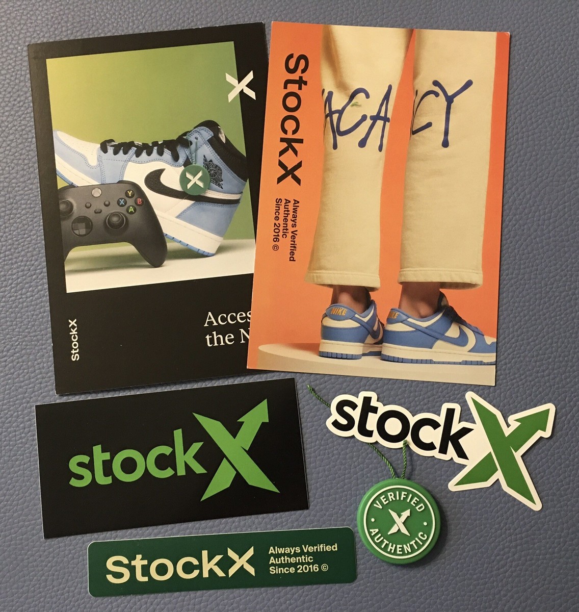 Lot StockX Green Tag Sticker Promo Card Insert Nike Shoes