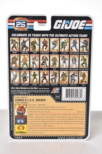 G.I. CONDUCTOR DE TANQUE SILBANTE COBRA JOE 25TH Anniversary - lámina sin usar - Hasbro - Imagen 4 de 4