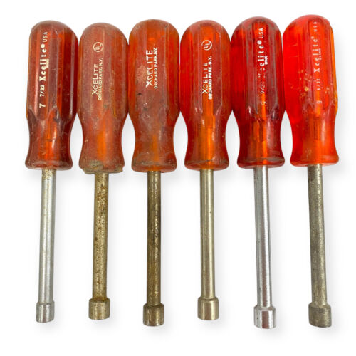 Xcelite Mixed HS14 7/16 7 7/32 9 9/32 10 5/16 Nut Driver Set 13 Pcs Made in USA - Picture 4 of 12