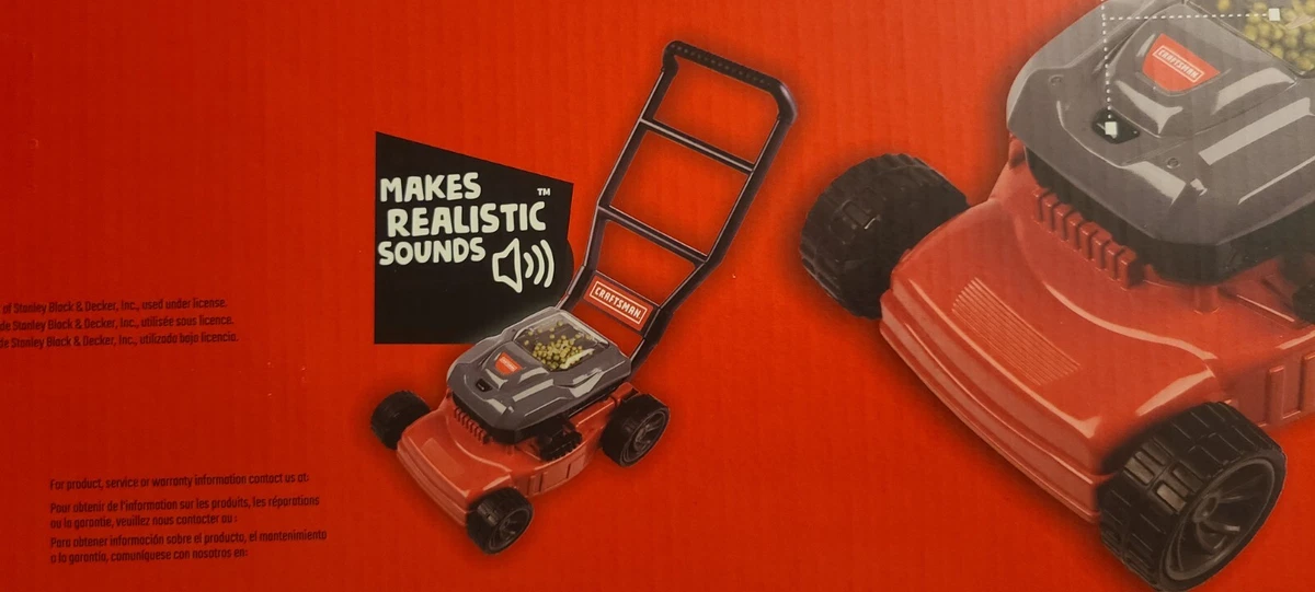 Craftsman Battery Powered Kids Toy Lawn Mower Batteries Included