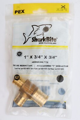 Shark Bite 1'' x 3/4'' x 3/4''Reducing Tee Lead-Free UC414LFA