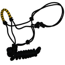 Rope Halter with Two Tone Nose  8 Foot Lead Yellow/Black 26170