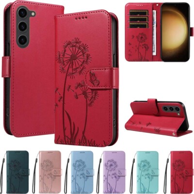 For Samsung S24 S23 S22 S21 S20 S10 S9 S8 Magnetic Fip Leather Wallet Case Cover
