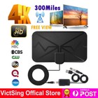 300 Miles Digital TV Antenna Range Signal Booster Amplifier HDTV Indoor 4K 1080P