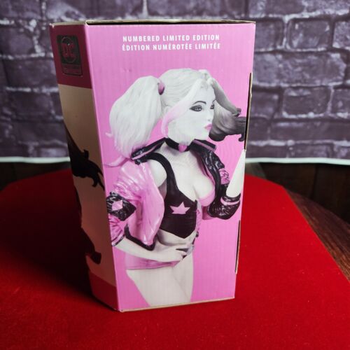 HARLEY QUINN ๐ PINK WHITE & BLACK - VALENTINE'S DAY - ARTGERM STATUE - Picture 3 of 12
