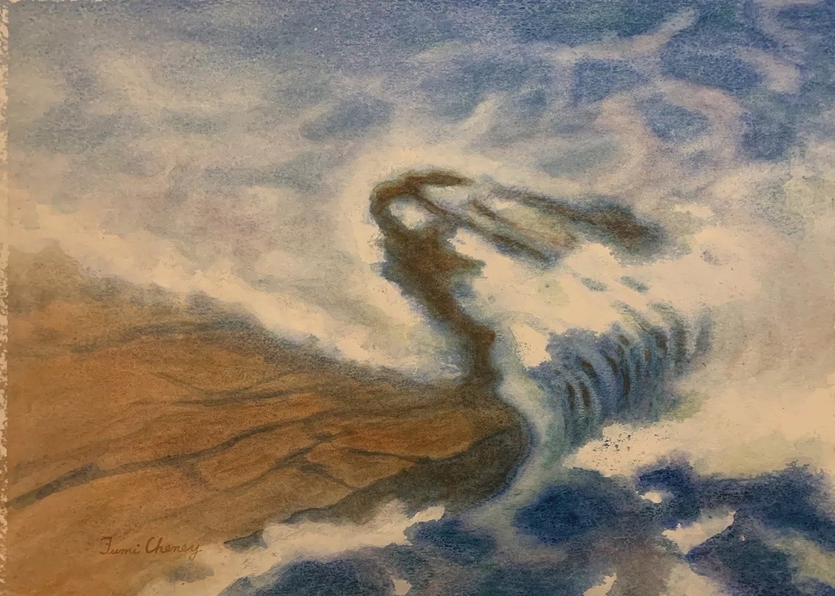 FUMI CHENEY (1925-2014) - Japanese American Artist - Large River