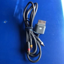 Xbox 360 Grey Composite Audio Video AV RCA Cable Tested