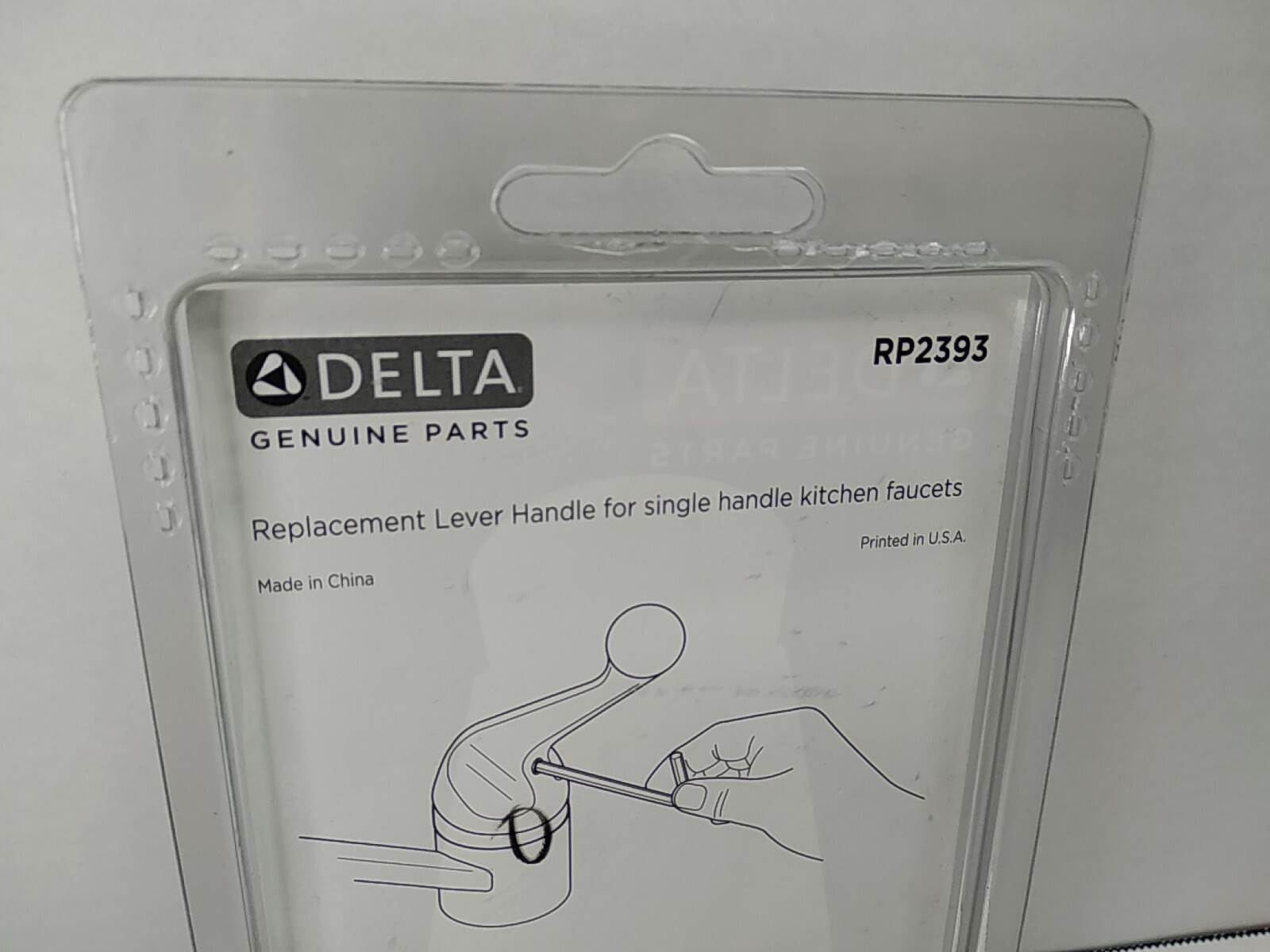 Delta Faucet RP2393 Single Lever Handle Kit with Set Screw, Chrome New