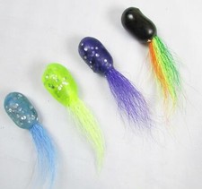 12 Kingfisher Rattling Chubby Grub Durable Plastic Deer Hair Tail Rattle Sound!!