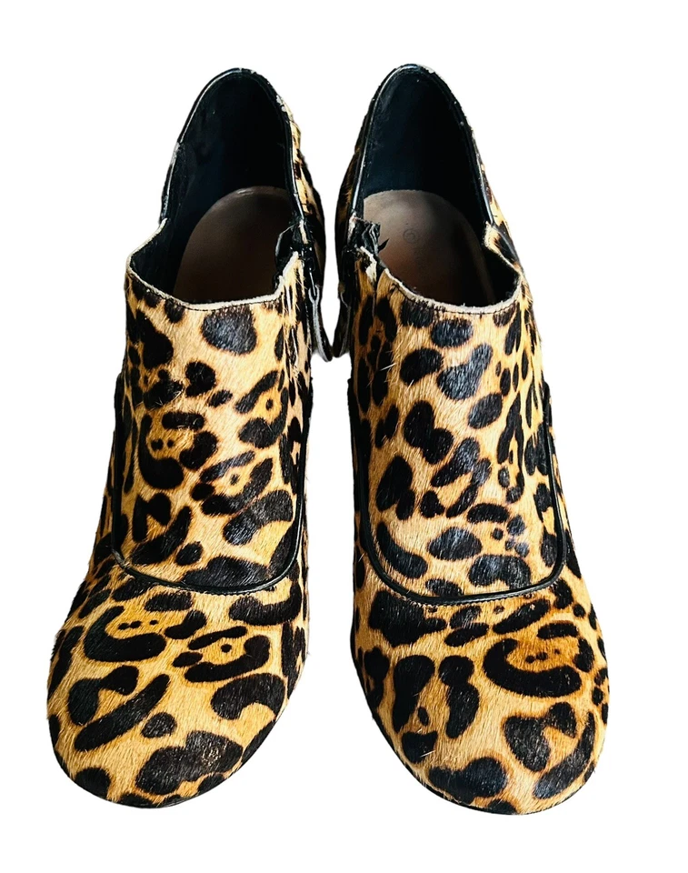 Rockport Adiprene By Adidas Women's Leather Pony Hair Leopard Print Boots Sz9.5 - Image 3 of 4