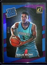 2017-18 Panini Donruss Purple Rated Rookie #190 Malik Monk No 8 of 15