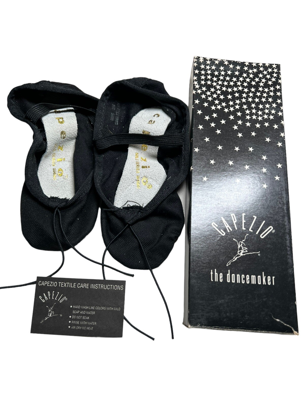 SAOLA NOS CAPEZIO Suola Split TELA Balletto PANTOFOLA 2006C Nera Bambino Taglia 11 W Danza