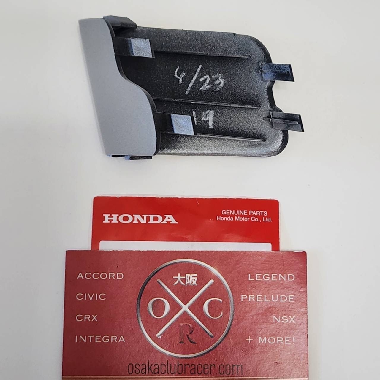 Genuine OEM 91-01 Acura NSX Front Bumper Tow Hook Cover Cap Sebring Silver Honda