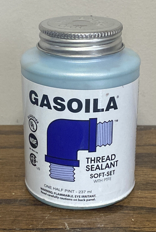 Gasoila SS08 Soft-Set Pipe Thread Sealant w/ PTFE Paste, Non Toxic .5 Pint πΊπΈ