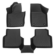 Car Floor Mats For 2012-2018 Volkswagen Jetta Black All-weather Tpe Rubber