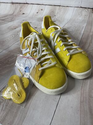 Adidas Originals Size 8 Campus 80s Sneaker Bold Gold White Yellow Suede -  New | eBay