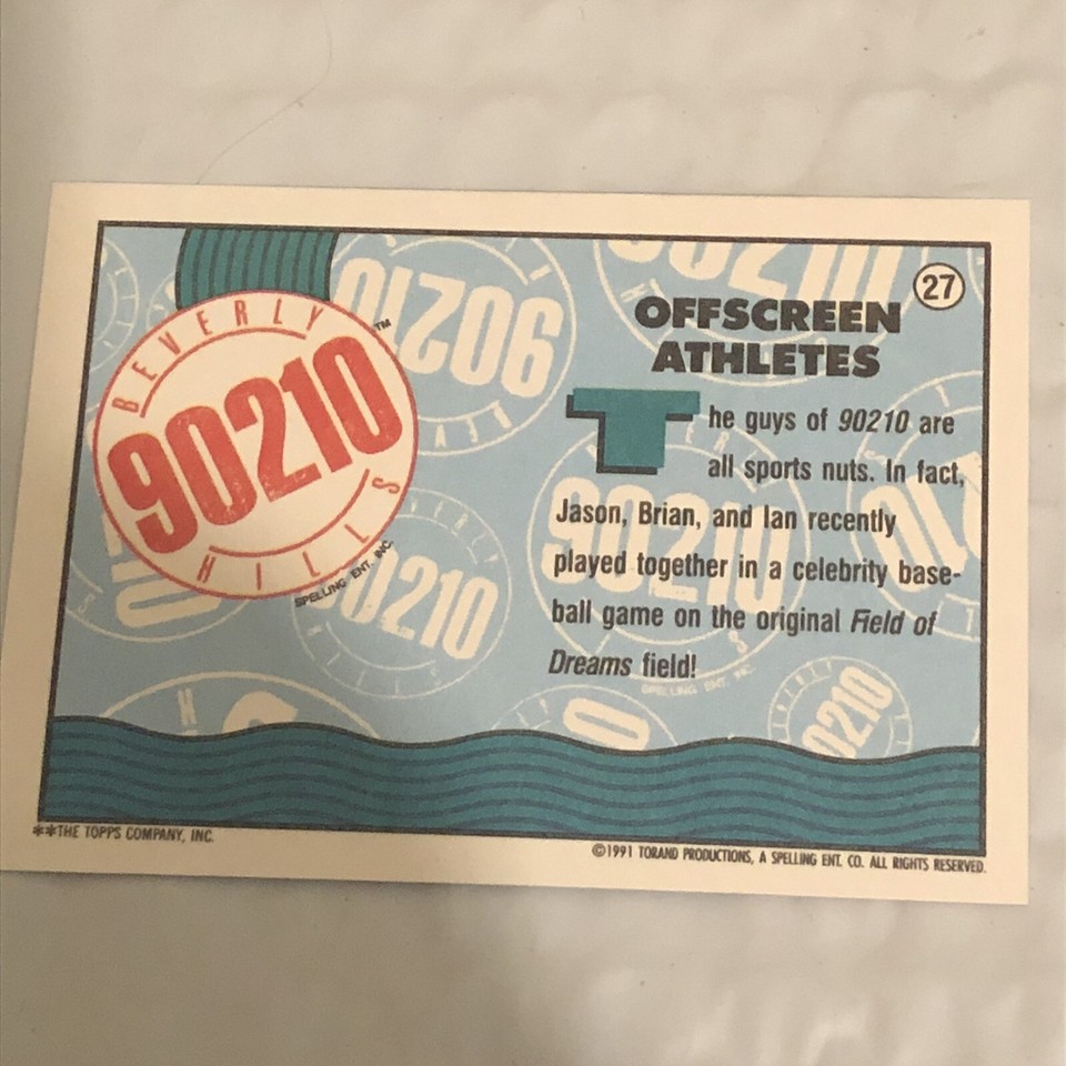 Beverly Hills 90210 Trading Card Vintage 1991 27 Ian Ziering Brian(02)
