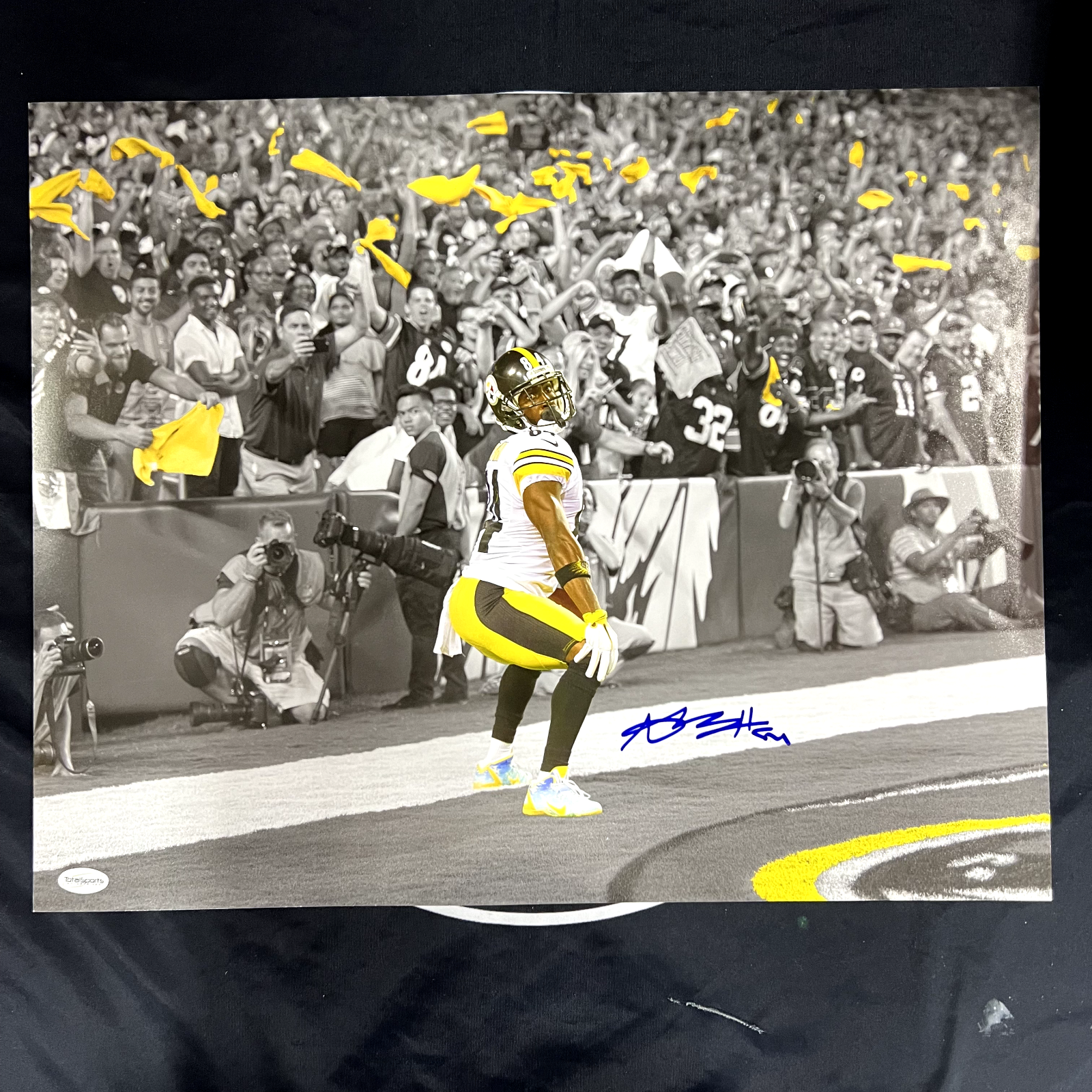 Antonio Brown Autographed Signed Pittsburgh Steelers B&W/Color 16x20 Photo Total Sports 