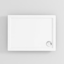 40mm Slimline Shower Enclosure Tray Square / Rectangle Stone Tray & Free Waste