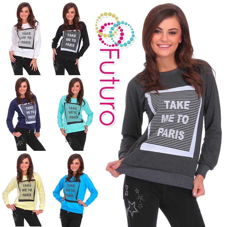 Womens Sweatshirt Take Me To Paris Print Pullover Top Sweat Jumper Blouse FW107 eBay