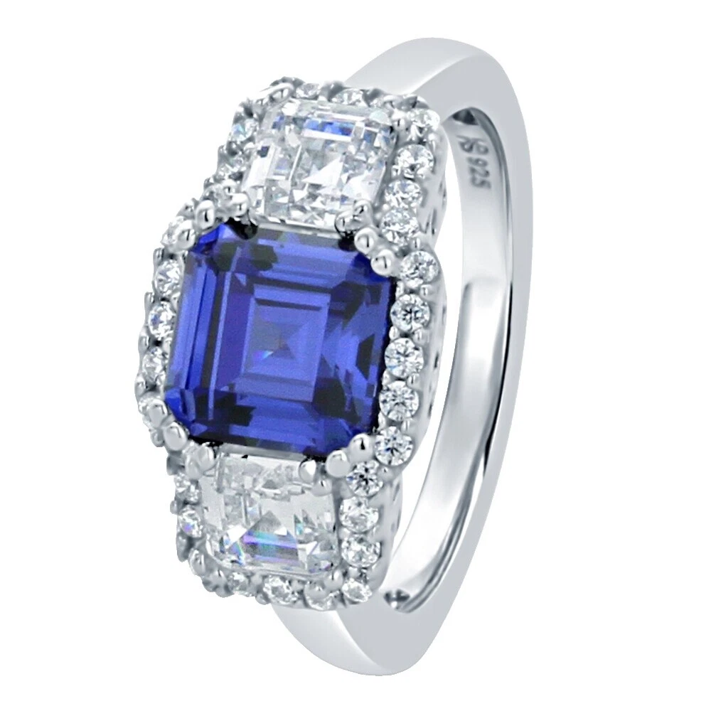 Joyería de moda de rodio de tanzanita