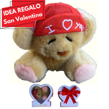 ORSO ORSETTO ORSACCHIOTTO PELUCHE DI SAN VALENTINO COFANETTO CUORE IDEA REGALO