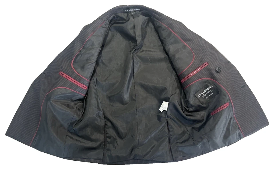 Chicos Negro Rosa Akademiks Doble Botonadura Blazer Chaqueta Traje Deportivo Abrigo 8 Foto 4 de 4